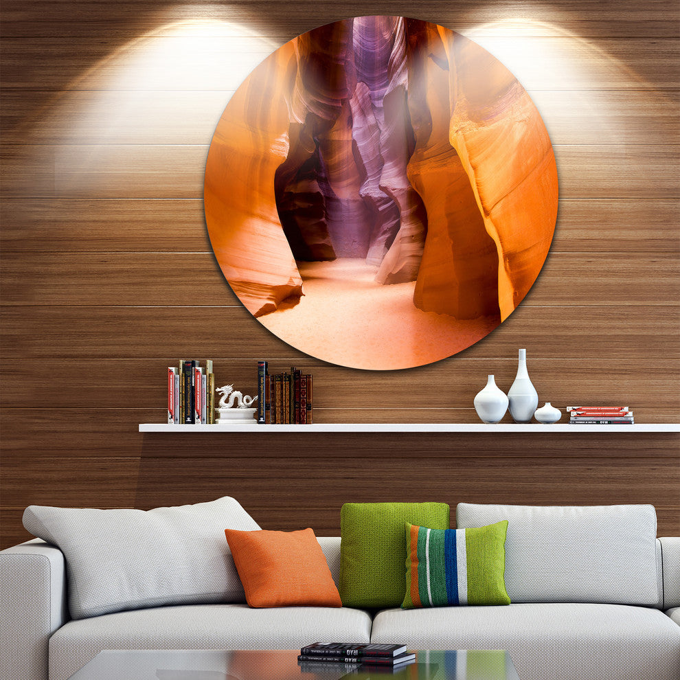 Upper Antelope Canyon, Landscape Photo Round Wall Art, 23"