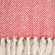 Tango Red Chevron Handloom Throw