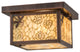 10Sq Hyde Park Lotus Leaf and Dragonfly Flushmount