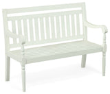 Belmont Outdoor Woodoor Bench, White