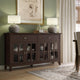 Artisan Large 4 Door Sideboard Buffet, Dark Chestnut Brown