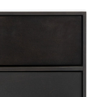 Safavieh Couture Adelyn 2 Drawer Nightstand, Charcoal/Gold