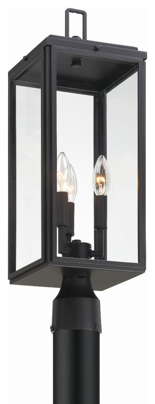 Byron 3-Light Outdoor Post Mount, Matte Black