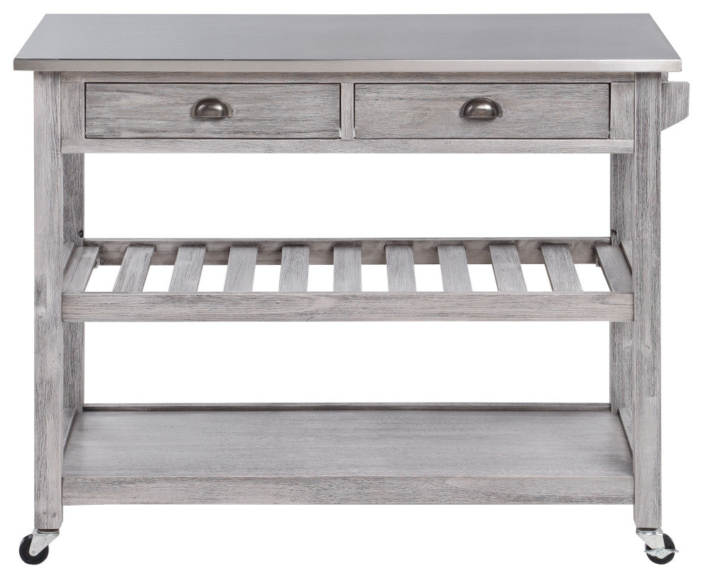 Sonoma Kitchen Cart, Storm Gray Wire-Brush