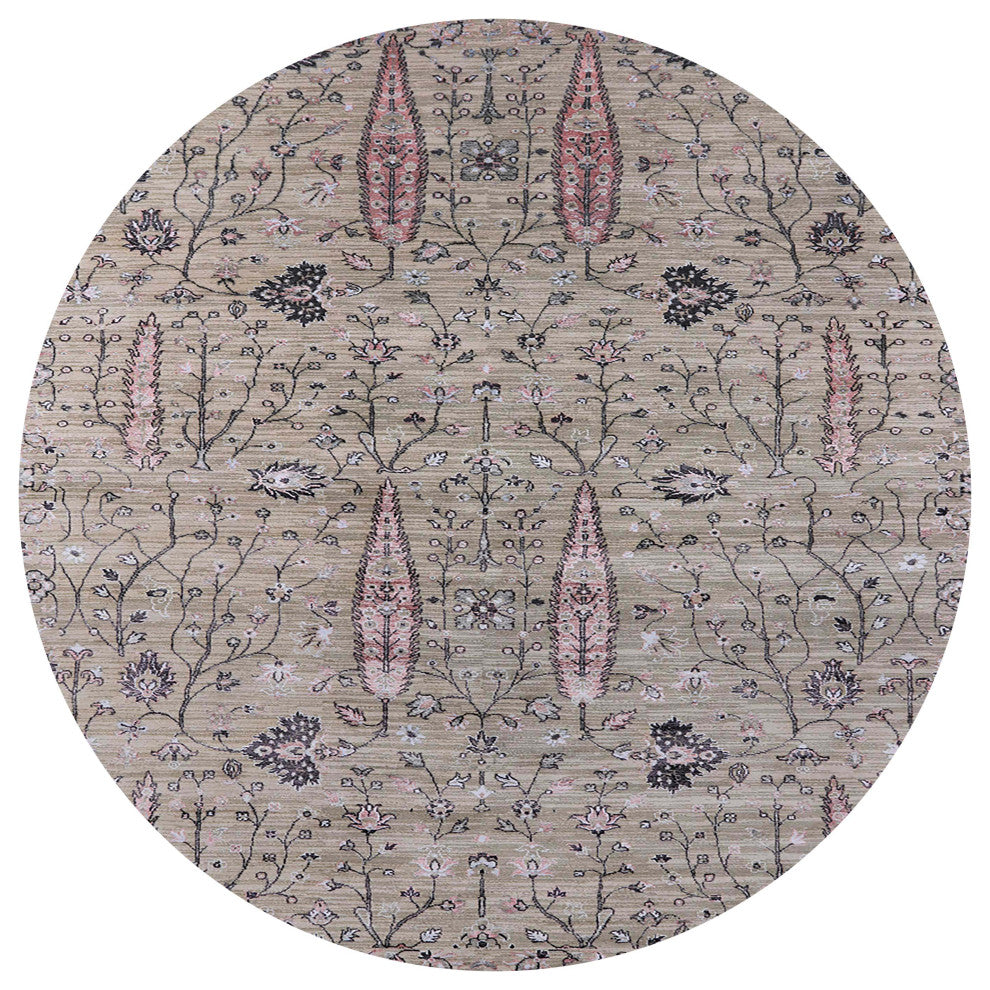 Ahgly Company Indoor Round Mid-Century Modern Area Rugs, 3' Round