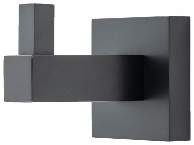 Italia Trieste Series set of 2 Robe Hooks in Matte Black