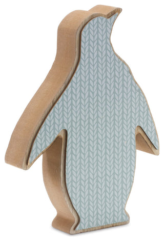 Wood Penguin Decor, Set of 2
