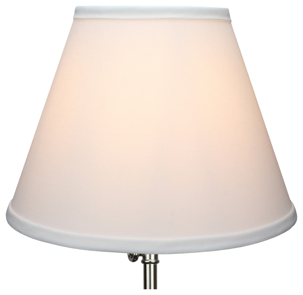 Fenchel Shades 6"x12"x9" Brass Spider Attachment Empire Lamp Shade, Linen White
