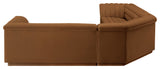 Cascade Upholstered Modular Sofa, Saddle, Velvet, Corner Sectional