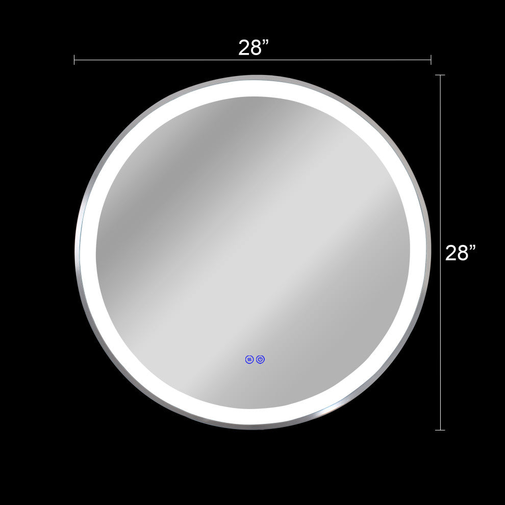 CHLOE Lighting SPECULO Embedded LED Mirror 6000K, Daylight White, 28"