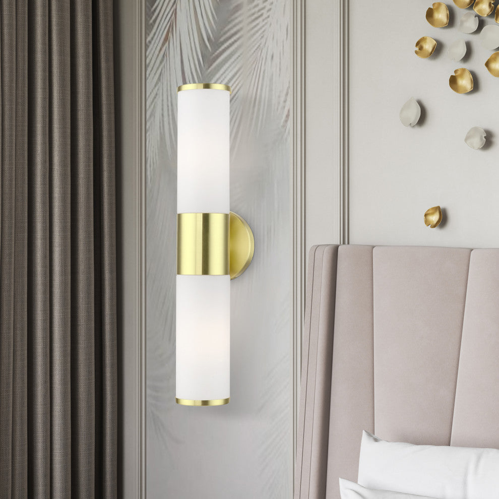 Lindale 2 Light Satin Brass ADA Vanity Sconce