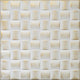 19.6"x19.6" Styrofoam Glue Up Ceiling Tiles R35 White Satin Washed Gold