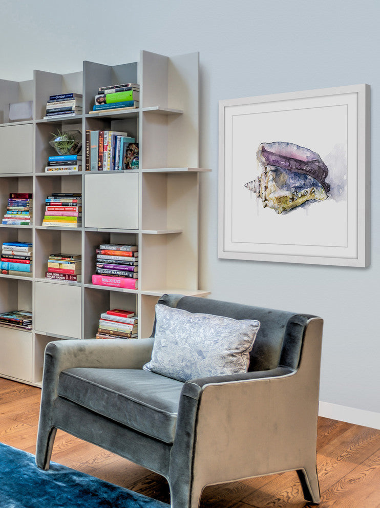 "Tidal Conch" Framed Print by Rachel Byler