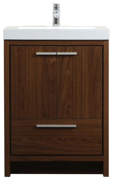 Walker 24" Single Bathroom Vanity, Walnut