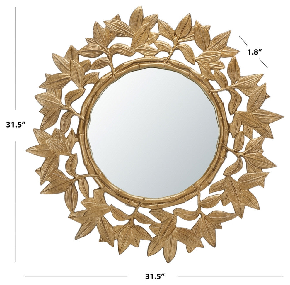 Safavieh Nivaria Mirror Antique Brass