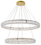 Madeleine Integrated LED Light Gold Chandelier Clear Royal Cut Crystal
