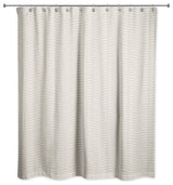 Beige Line Pattern 71x74 Shower Curtain