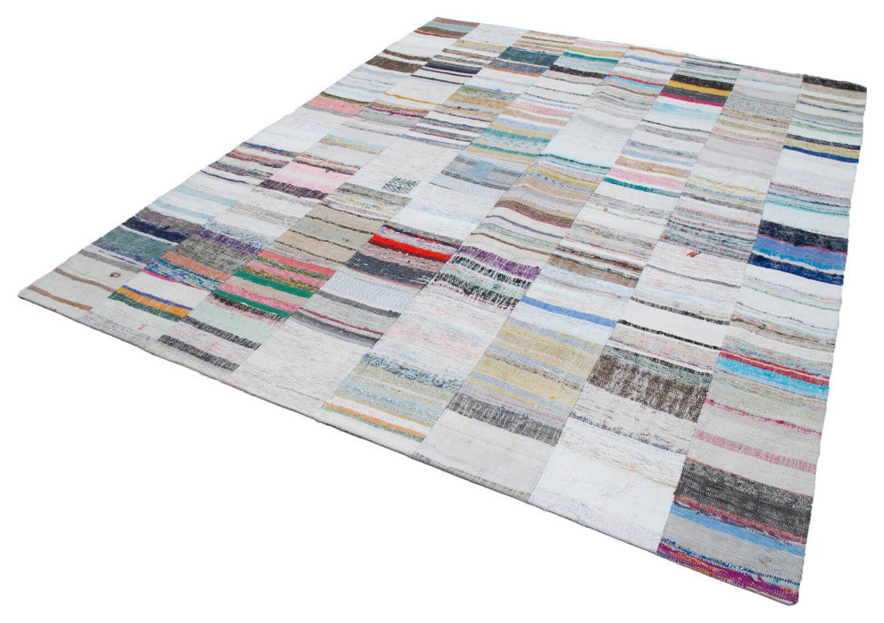 Rug N Carpet - Handmade Turkish 8' 2'' x 9' 9'' Unique Patchwork Kilim Rug