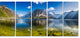 "Crystal Clear Mountain Lake in Alps" Landscape Wall Art, 60"x28", 5-Panels