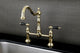 Kingston Brass Bridge Kitchen Faucet, Polished Brass