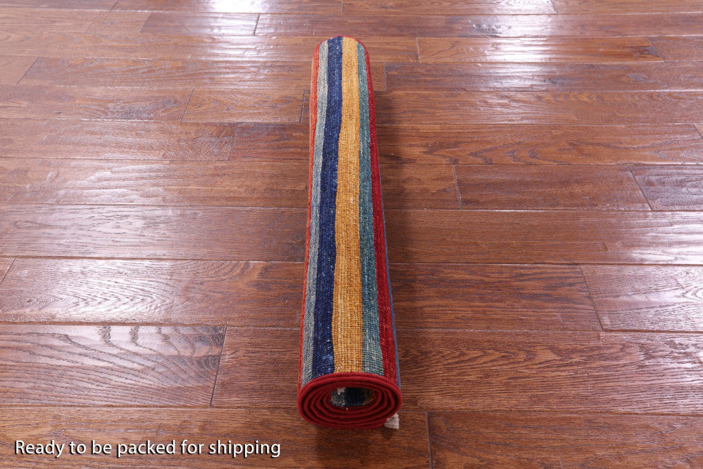 2' 8" X 4' 0" Super Kazak Khorjin Hand-Knotted Rug Q11002