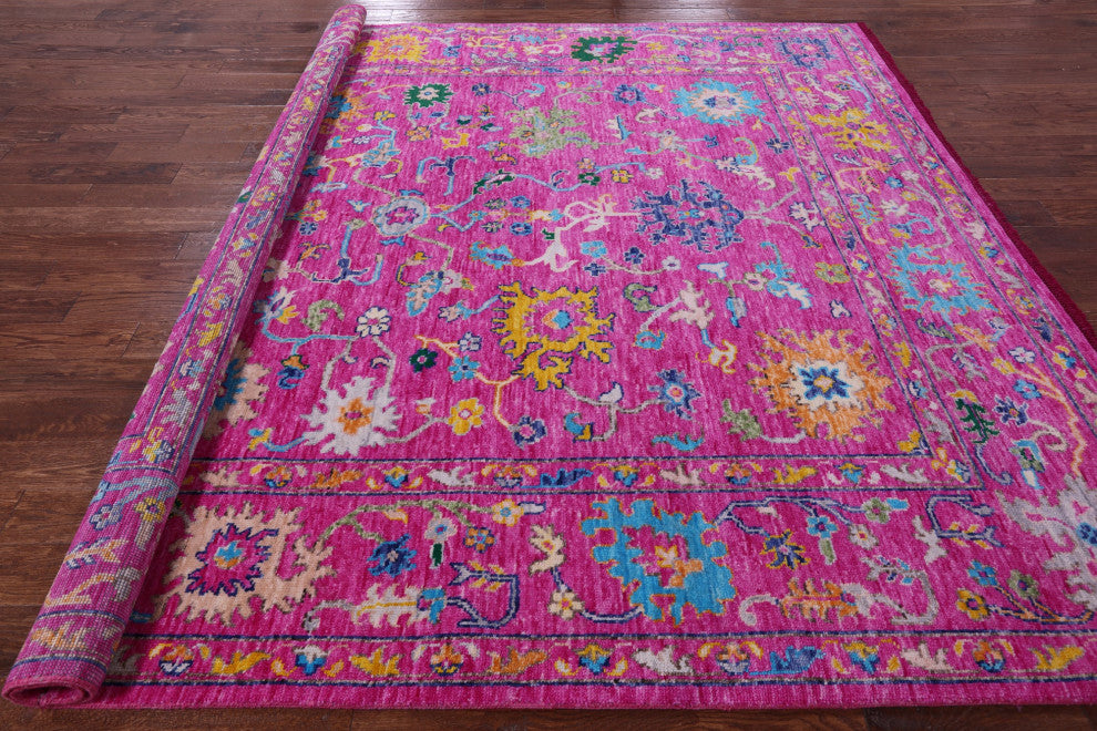 9' Square Turkish Oushak Handmade Wool Rug - Q15684