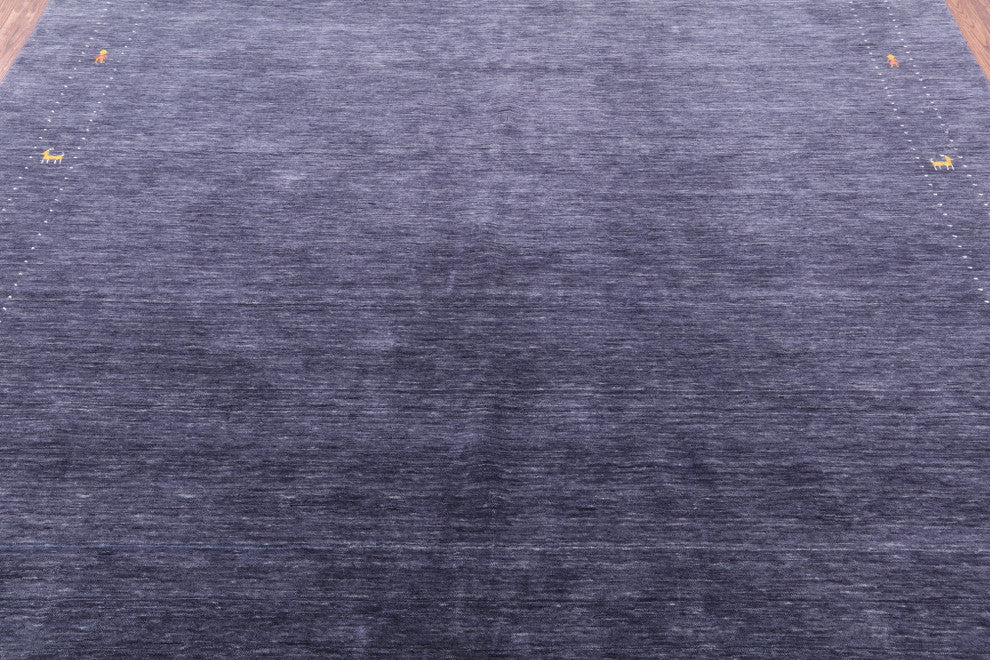 8' Square Persian Gabbeh Hand Knotted Wool Rug - Q15121