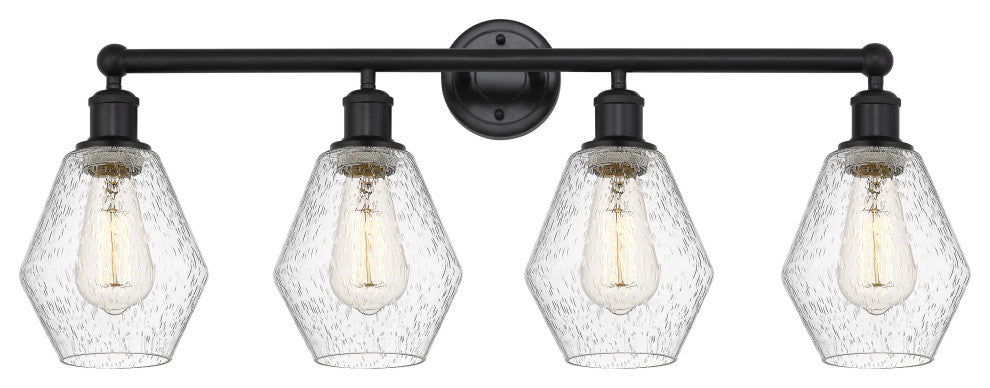 Innovations 616-4W-BK-G654-6 Cindyrella 4 Light Bath Vanity Light, Matte Black
