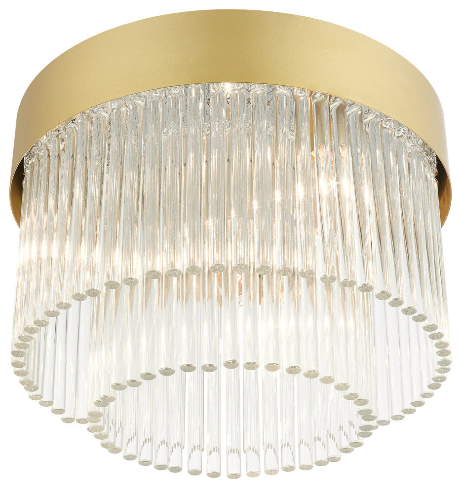 Livex Lighting Norwich 4 Light Brushed Nickel Linear Chandelier