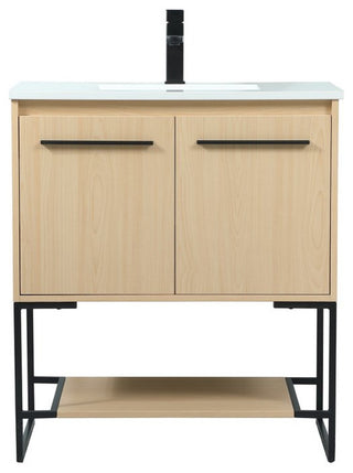 Sue 30" Single Bathroom Vanity, Maple