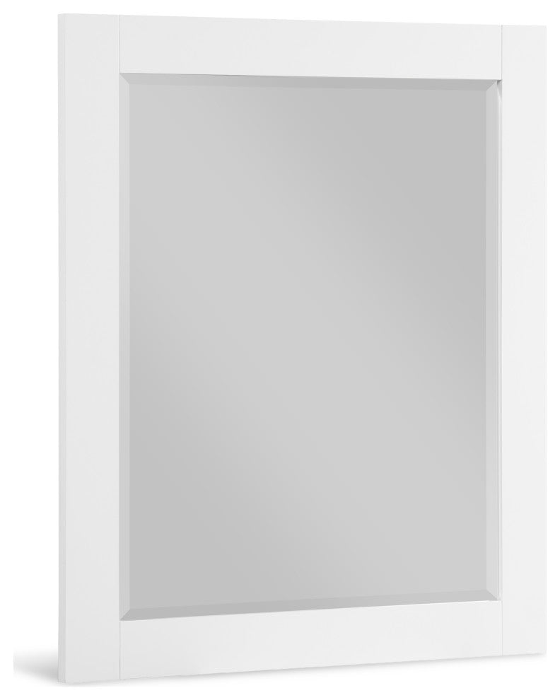 Monad Mirror, White, 30" Wide