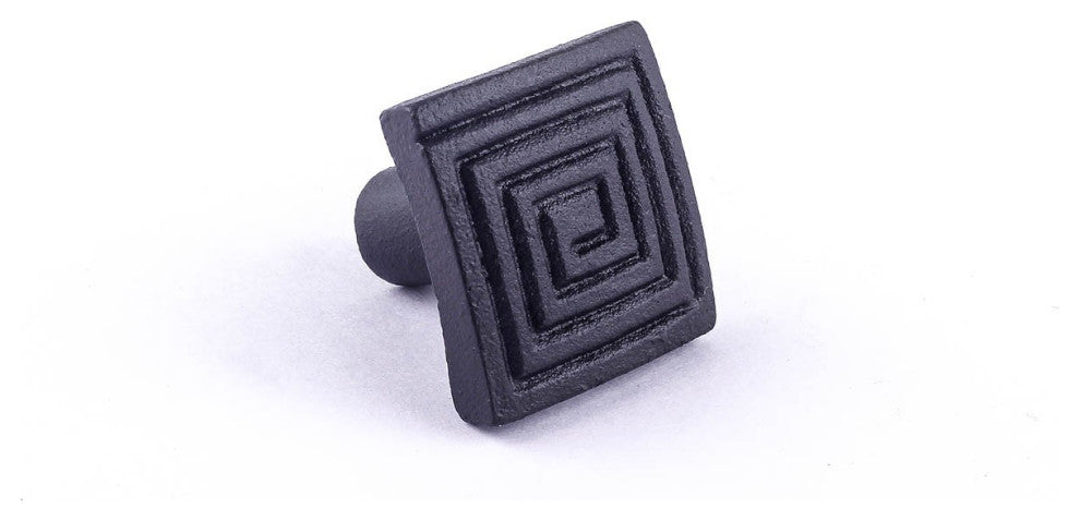 Square Maze Cabinet Hardware Iron Cabinet Knob Black