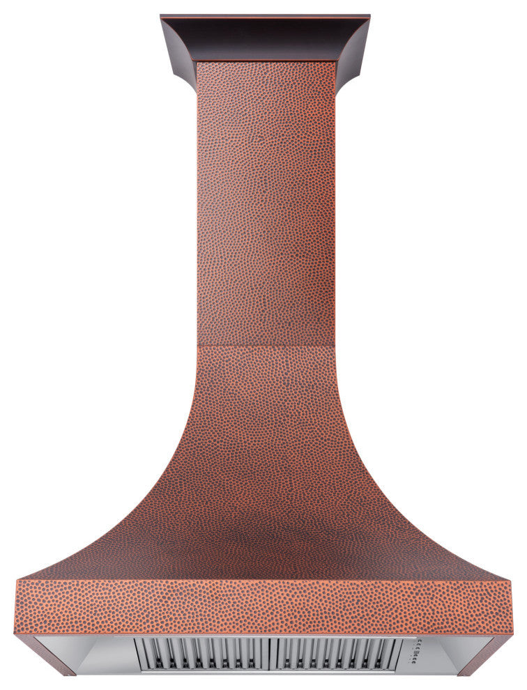 ZLINE 36" Designer Series Hand-HammeredCopper Finish Wall Range Hood, 8632H-36