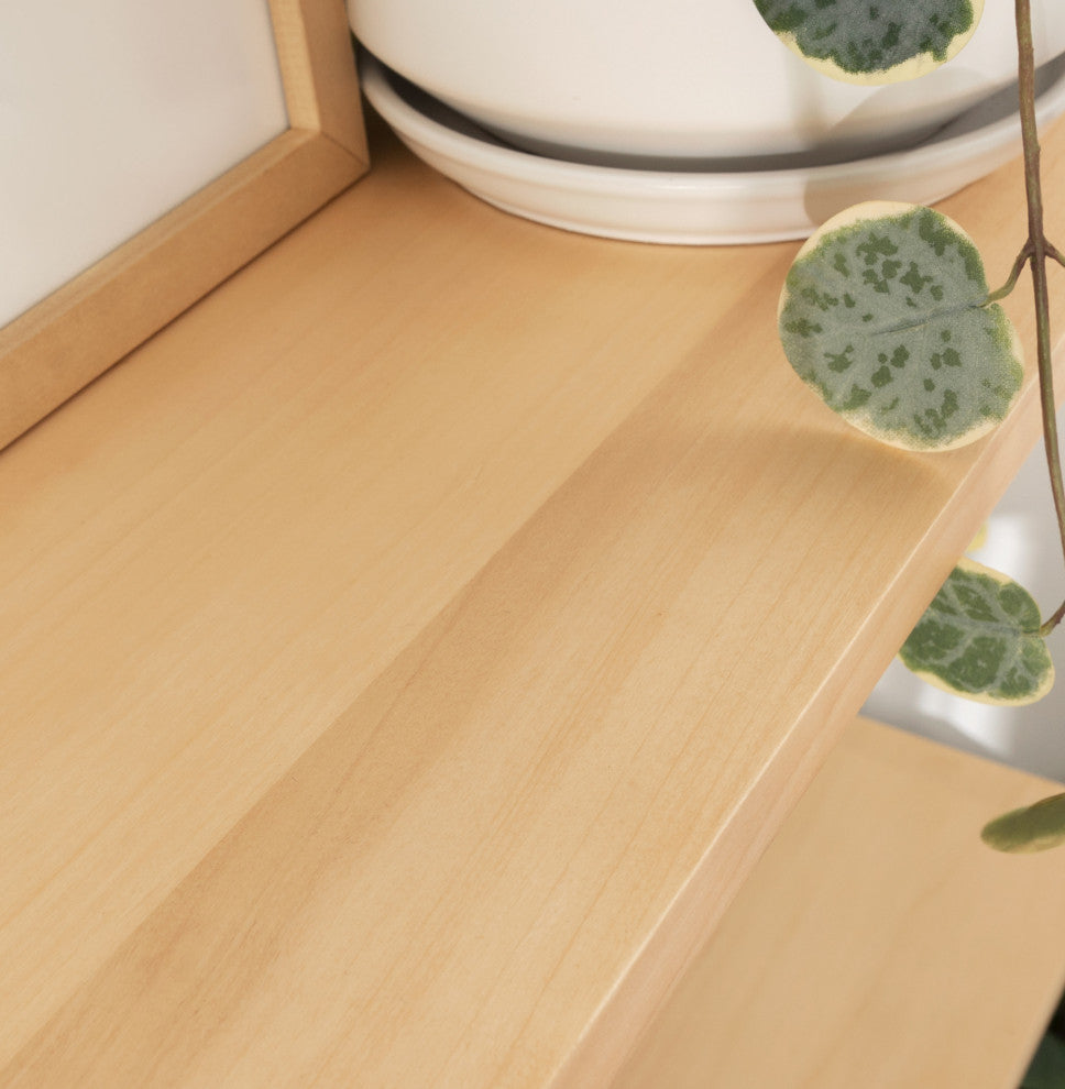 Meridien Wood Wall Shelf, Natural 24x8x24