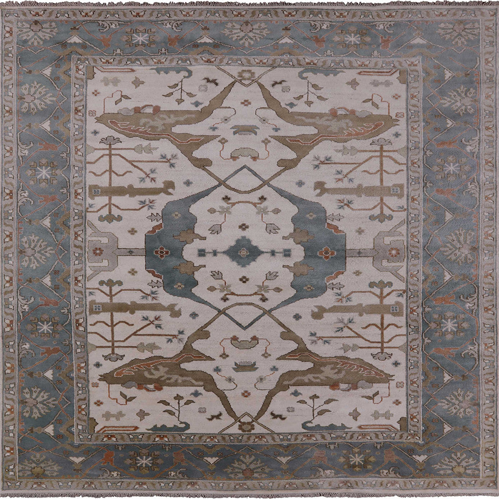 Ahgly Company Indoor Square Mid-Century Modern Area Rugs, 8' Square