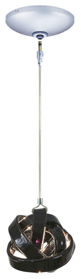 Light Low Voltage Pendant And Canopy Kit, Clear Black chrome