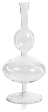 Lillee Double Glass Footed Vases, Set of 2