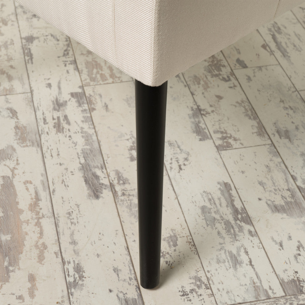 GDF Studio Charmaine Low Back Fabric Arm Chair, Beige