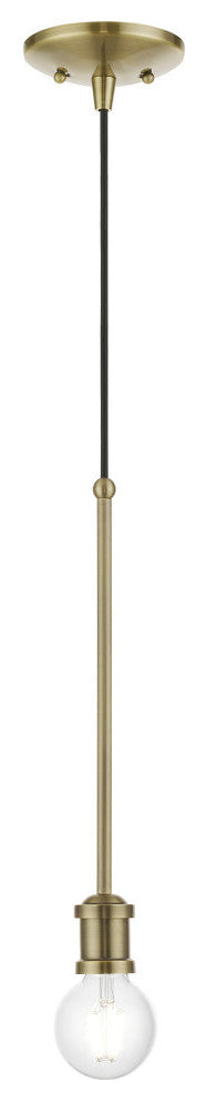 Lansdale 1 Light Antique Brass Single Pendant