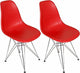 Red, Eiffel Dining Room Chair, Set of 4
