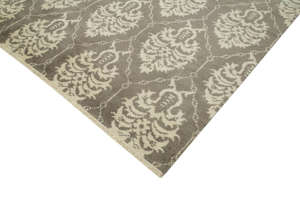 Rug N Carpet - Hand-Knotted Oriental 10' 0" x 13' 7" Wool Beige Oushak Rug