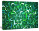 Dark Green Watercolor Fractal Art, Abstract Art on Canvas, 20x12