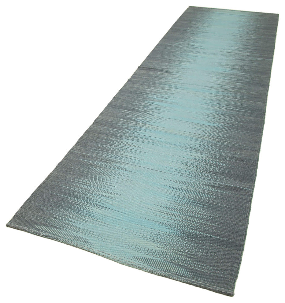 Rug N Carpet - Handmade Oriental 3' 5'' x 13' 6'' Modern Design Wool Kilim Rug