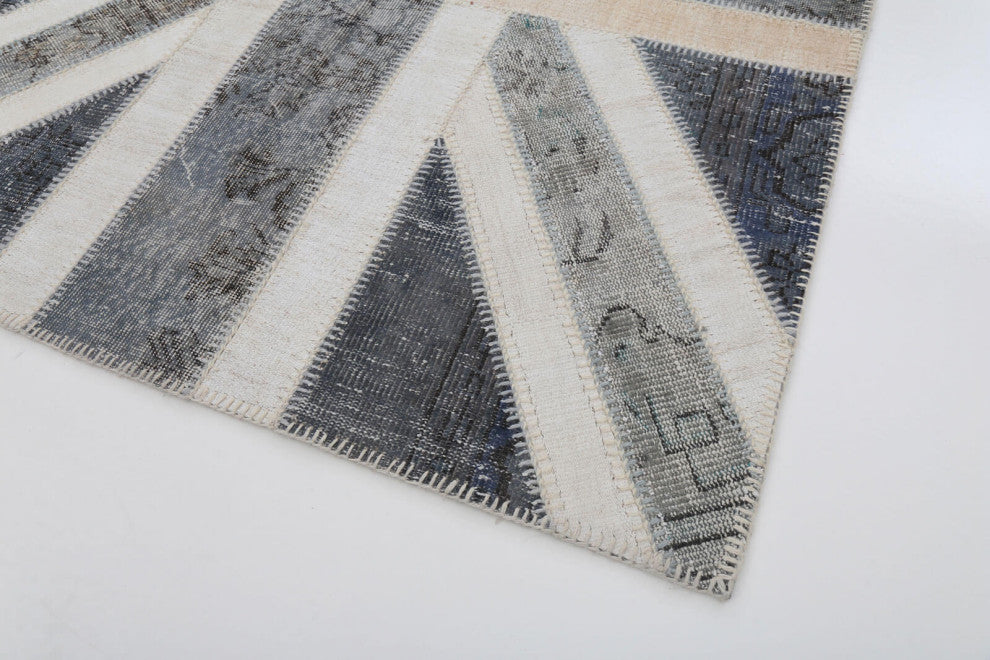 Rug N Carpet - Handmade Oriental 4' 9'' x 6' 4'' Flag Patchwork Rug