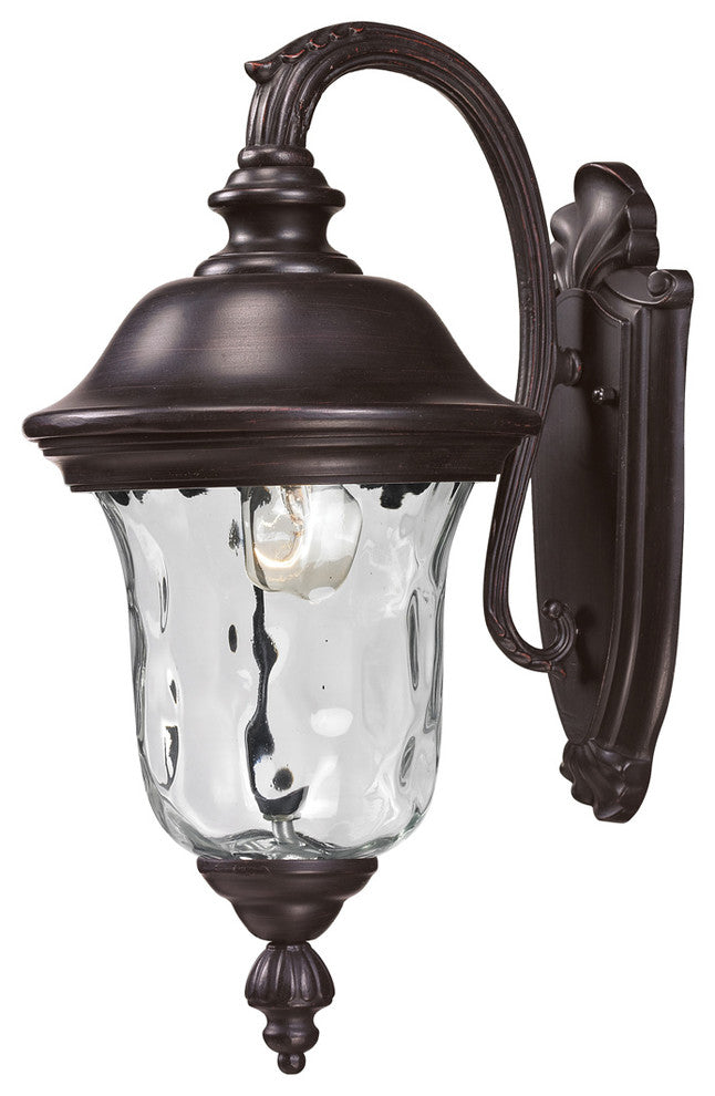Armstrong 1 Light Outdoor Wall Light, Rubbed Bronze