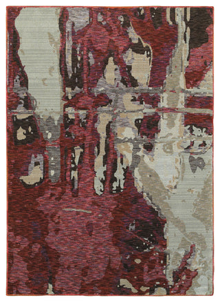 Elements Claret Impressions Red/Beige Area Rug, 5'3"x7'3"