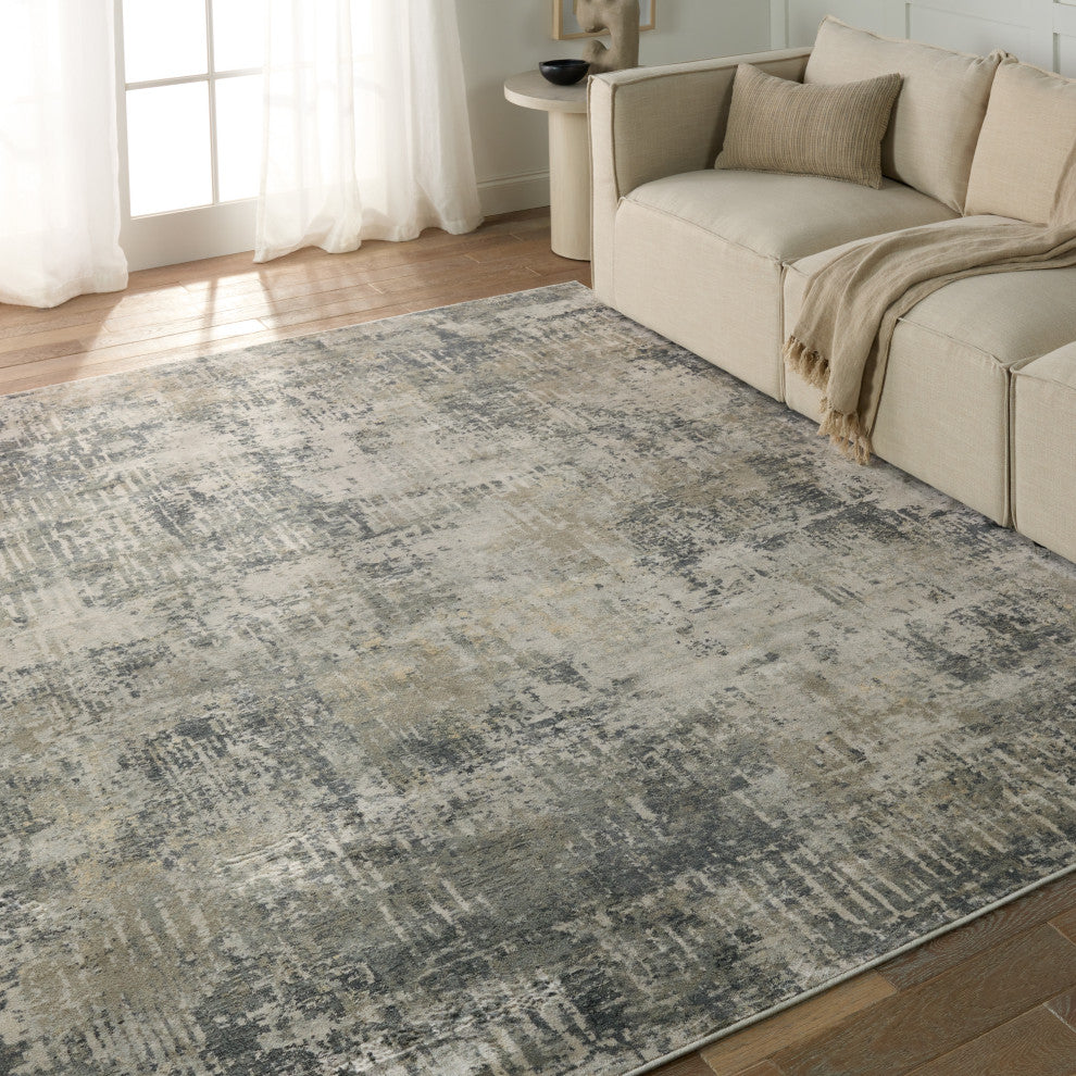 Jaipur Living Ezra Abstract Gray/ Beige Area Rug 6'6"X9'6"