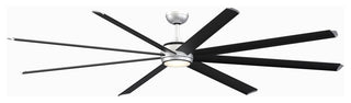 Fanimation Stellar Motor Ceiling Fan With LED-Light Kit, Black, 96"