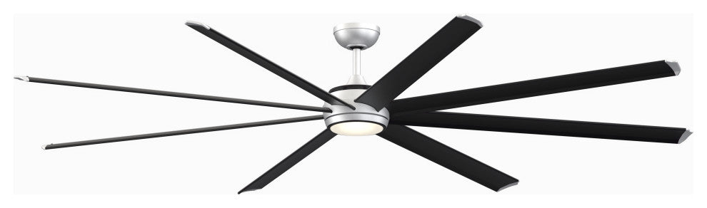 Fanimation Stellar Motor Ceiling Fan With LED-Light Kit, Black, 96"