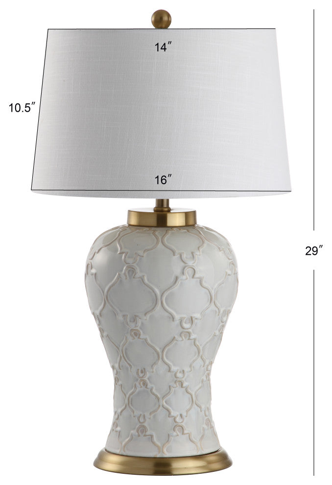 Arthur 29" Ceramic Table Lamp, Cream
